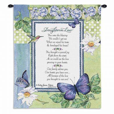 Daughter-In-Law Wall Tapestry 34x26 inch - 666576695776 - 3362-WH