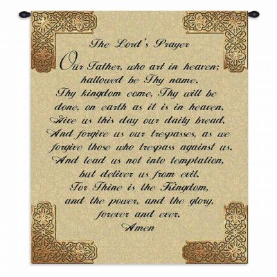 The Lords Prayer Wall Tapestry 26x32 inch - 666576088318 - 3177-WH