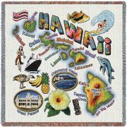 Hawaii State Small Blanket 54x54 inch