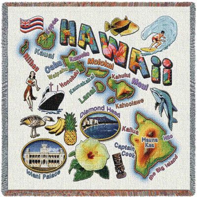 Hawaii State Small Blanket 54x54 inch - 666576090700 - 3954-LS