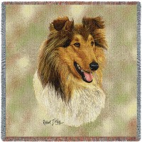 Rough Collie - Lap Square Blanket