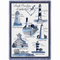 Lighthouses of South Carolina Blanket 48x69 inch