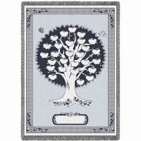 Monogram Tree Navy Blanket 48x69 inch