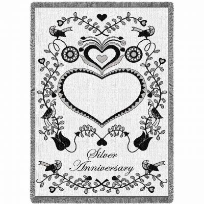 Silver Anniversary Blanket 48x69 inch - 666576006282 - 933-A