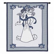 New Angel and Baby Boy Wall Tapestry 26x33 inch