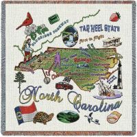 North Carolina State Small Blanket 54x54 inch