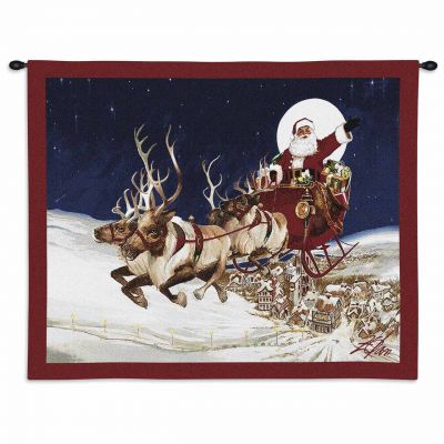 Merry Christmas to All Wall Tapestry 34x26 inch - 666576116035 - 5551-WH
