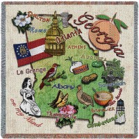 Georgia State Small Blanket 54x54 inch
