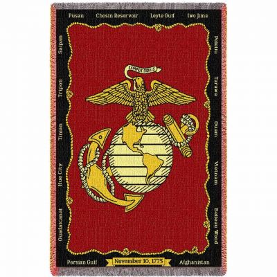 Marine Corps Blanket 48x69 inch - 666576016410 - 283-A