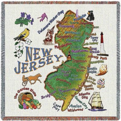New Jersey State Small Blanket 54x54 inch - 666576088677 - 3760-LS