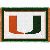 University of Miami Logo Stadium Blanket 48x69 inch
