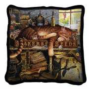 Remington The Horticulturist Textured Hand Finished Elegant Woven Throw Pillow Cover 100% Cotton  Size 17x17
