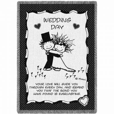 Wedding Day Blanket by Artist Marci 48x69 inch - 666576052722 - 2162-A