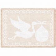 Stork Natural Small Blanket 48x35 inch