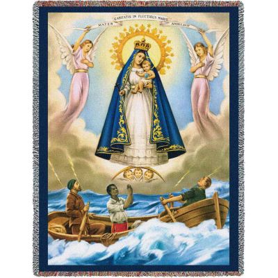 Our Lady of Charity Tapestry Throw 53x70 inch - 666576703570 - 6583-T