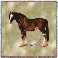 Clydesdale Horse - Lap Square Blanket