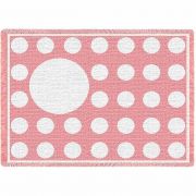 Polka Dots Pink Small Blanket 48x35 inch