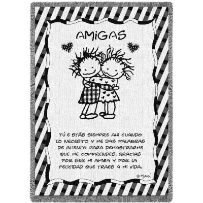Friends Huggin Spanish Blanket 48x69 inch - 666576076421 - 3393-A