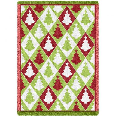 Christmas Tree Diamond Blanket 48x69 inch - 666576104551 - 4579-A
