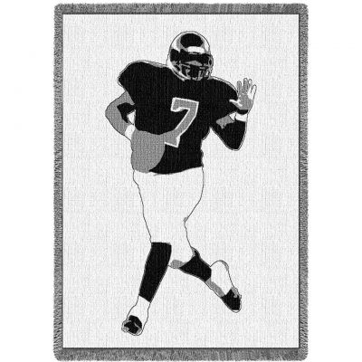 Football Silhouette Blanket 48x69 inch - 666576098201 - 4441-A