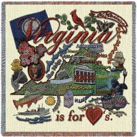 Virginia State Small Blanket 54x54 inch