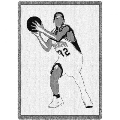 Basketball Silhouette Blanket 48x69 inch - 666576098164 - 4439-A