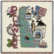 Delaware State Small Blanket 54x54 inch
