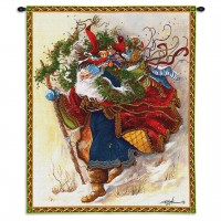 Windswept Santa Wall Tapestry 26x34 inch