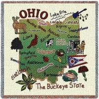 State Of Ohio Small Blanket 54x54 inch