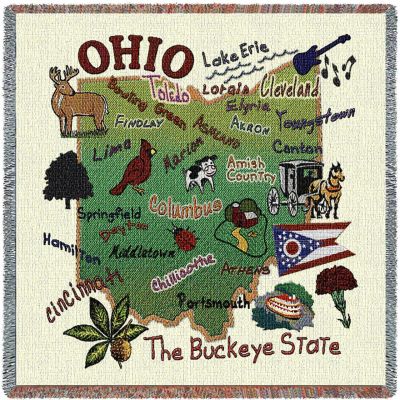 State Of Ohio Small Blanket 54x54 inch - 666576088813 - 3743-LS