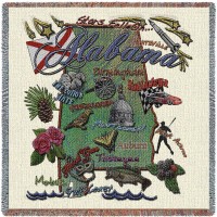 Alabama State Small Blanket 54x54 inch