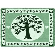 Family Tree Hearts Hunter Blanket 48x69 inch