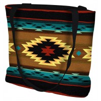 Anatolia Hand Finished Large Woven Tote or Shoulder Bag with Magnetic Clasp 100% Cotton Double Sided Made in USA by Artisan Textile Mill