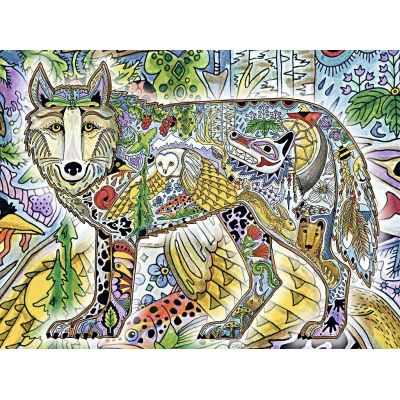 Wolf Blanket by Artist Sue Coccia 70x54 inch - 666576810103 - 8013-T