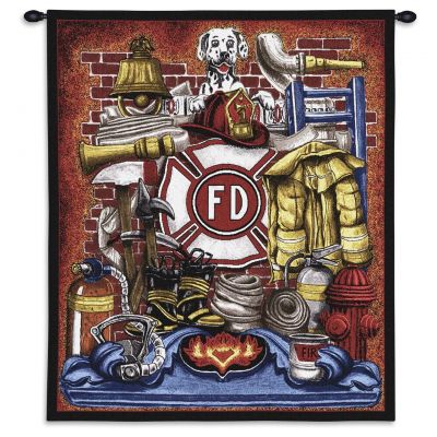 Fireman Pride Wall Tapestry 26x32 inch - 666576088554 - 775-WH