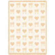 Heart and House Natural Blanket 48x69 inch