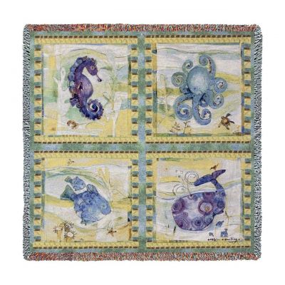 Playful Sea Small Blanket 54x54 inch - 666576101611 - 4469-T