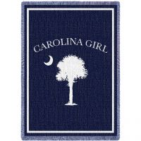 Carolina Girls Navy Small Blanket 48x35 inch