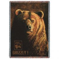 Shadow Beast Grizzly Bear Blanket 54x70 inch