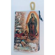 Small Rosary Pouch -Our Lady of Guadalupe giving Roses to St. Juan Diego (3" x 4")