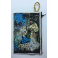 Small Rosary Pouch -The Nativity (3" x 4") Small Rosary Pouch -The Nativity (3" x 4")