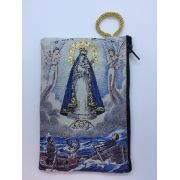 Small Rosary Pouch -Our Lady of Charity (3" x 4")