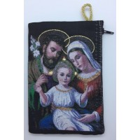 Small Rosary Pouch -The Holy Family (3" x 4") Small Rosary Pouch -The Holy Family (3" x 4")