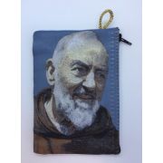 Small Rosary Pouch -Padre Pio (3" x 4")