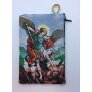 Small Rosary Pouch -St. Michael The Archangel (3" x 4")