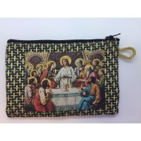 Small Rosary Pouch -Last Supper Gold (3" x 4") Small Rosary Pouch -Last Supper Gold (3" x 4")