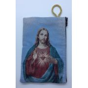 Small Rosary Pouch -Sacred Heart of Jesus (3" x 4")