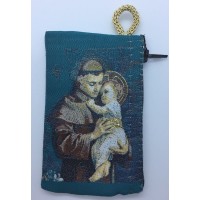 Small Rosary Pouch -St. Anthony (3" x 4") Small Rosary Pouch -St. Anthony (3" x 4")
