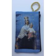 Small Rosary Pouch Our Lady of Mount Carmel (3" x 4")