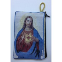 Medium Rosary Pouch -Sacred Heart of Jesus (4" x 6") Medium Rosary Pouch -Sacred Heart of Jesus (4" x 6")
